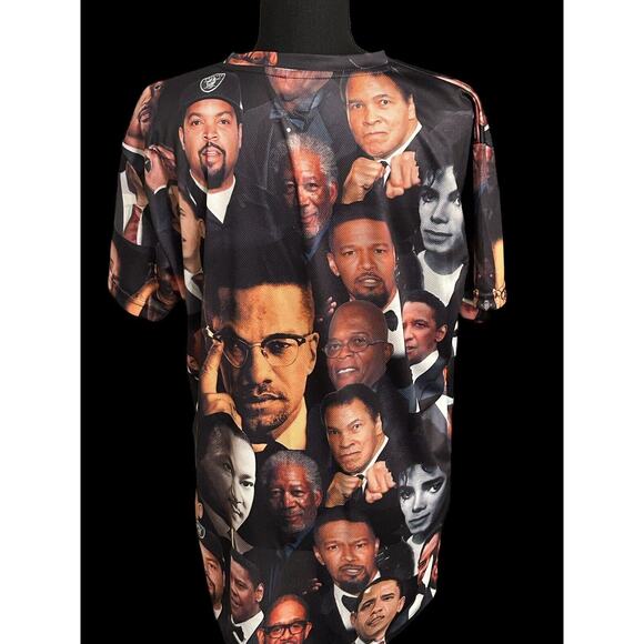 Bay Club 2X Black Celebrities T Shirt. Malcolm X, Obama, Martin Luther King Jr.. - Picture 4 of 5